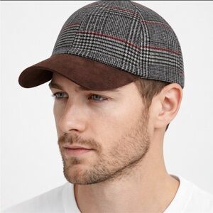 Heritage Traditions Plaid Wool Blend Cap Suede Brim (B149)